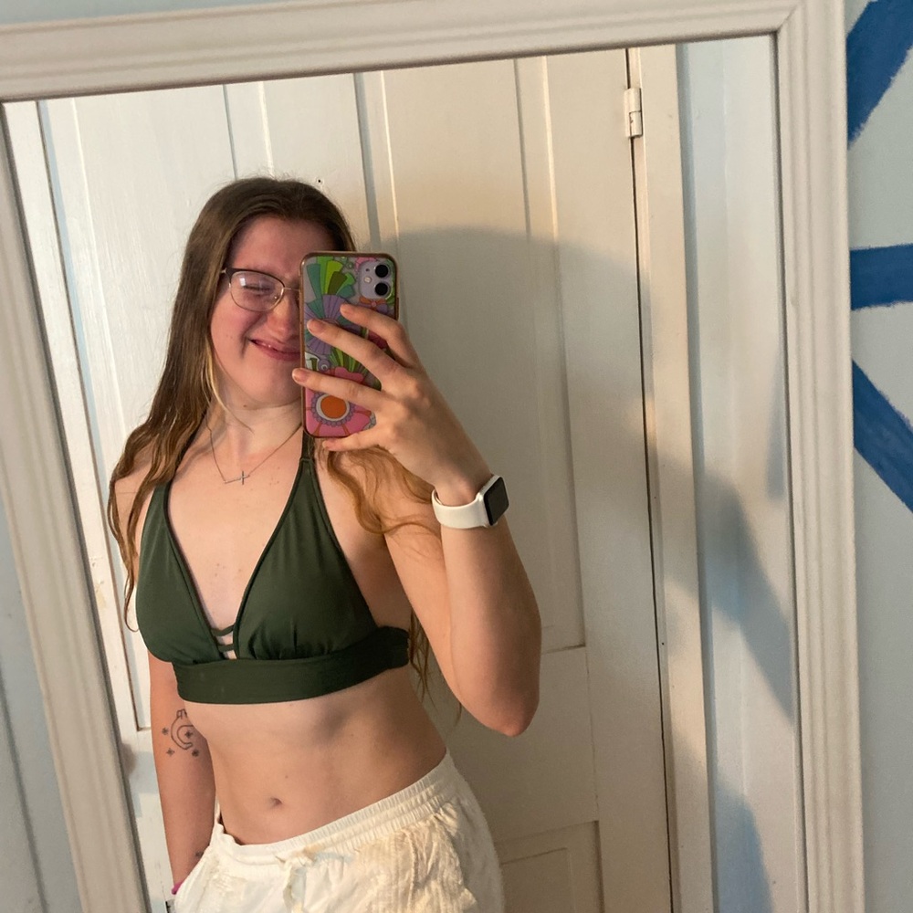 Kona Sol Olive Green bikini Top